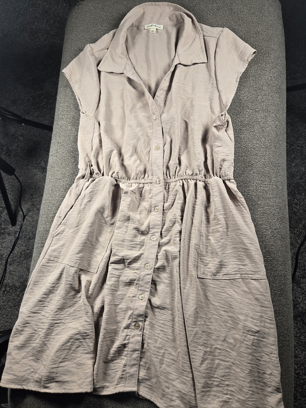Derek Heart Button-Front Midi Dress Romper